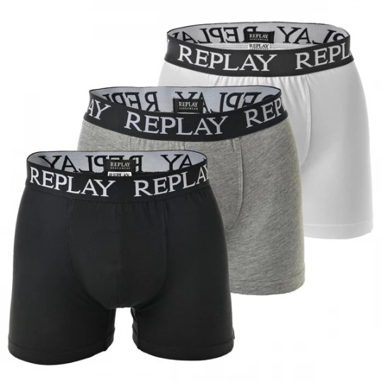 Obrázek produktu REPLAY Boxerky  světle šedá / šedý melír / černá / offwhite