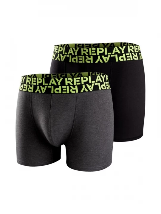 Obrázek produktu REPLAY Boxerky tmavě šedá / svítivě zelená / černá