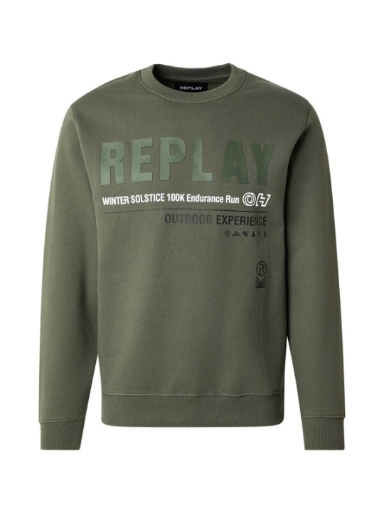Obrázek produktu REPLAY Mikina khaki / černá / bílá