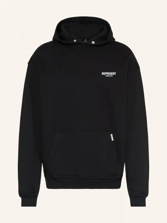 Obrázek produktu Represent Oversized Mikina S Kapucí Represent Owners' Club černá / bílá