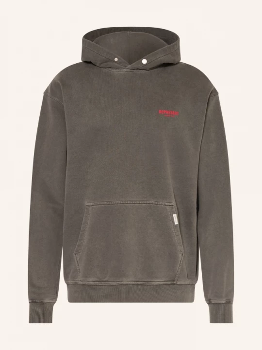 Obrázek produktu Represent Oversized Mikina S Kapucí Represent Owners' Club šedá / červená