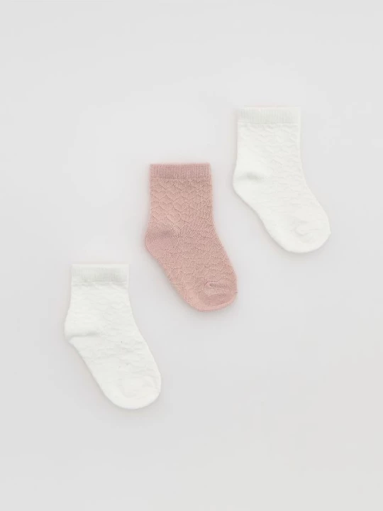 Obrázek produktu Reserved - BABIES` SOCKS MULTI - pudrově růžová