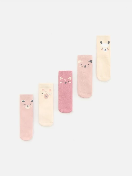 Obrázek produktu Reserved - BABIES` SOCKS MULTI - pudrově růžová