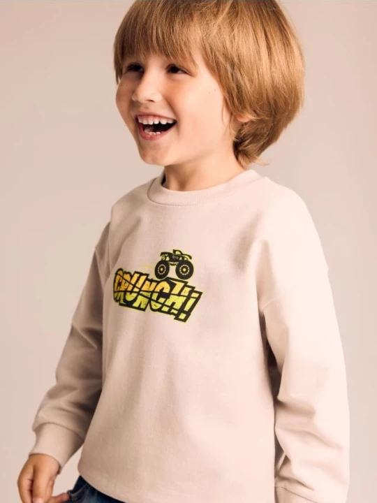 Obrázek produktu Reserved - Bavlněná mikina Hot Wheels Monster Truck - světle šedá