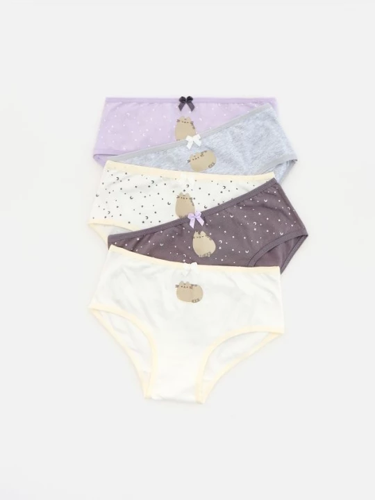 Obrázek produktu Reserved - Bavlněné kalhotky Pusheen 5 pack - vícebarevná