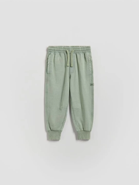 Obrázek produktu Reserved - Bavlněné kalhoty joggers - bledá zelená