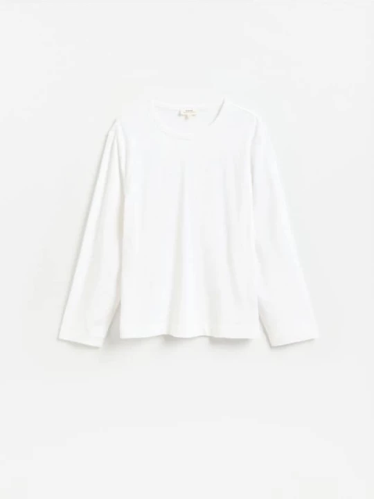 Obrázek produktu Reserved - Bavlněný oversize longsleeve - bílá