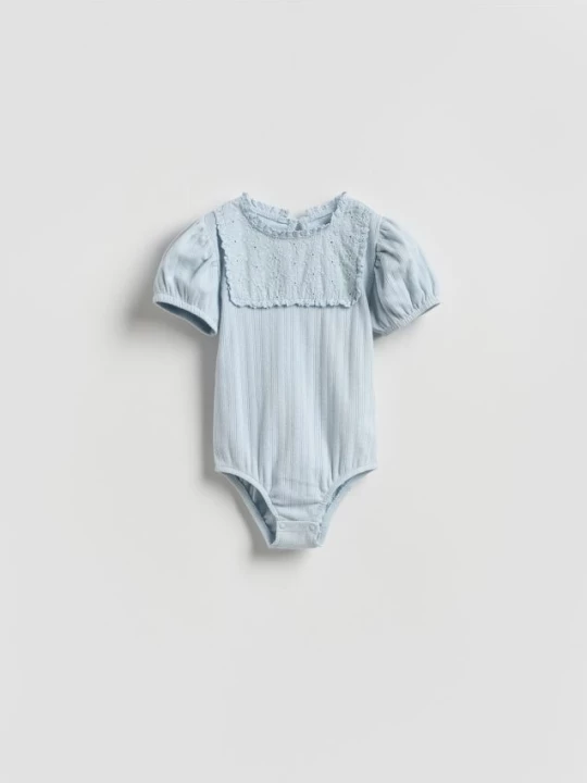 Obrázek produktu Reserved - Body s ажurovou vsadkou - bleděmodrá