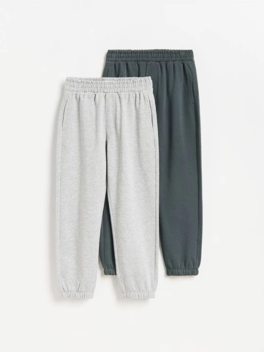 Obrázek produktu Reserved - Bavlněné joggery 2 ks - tmavě šedá