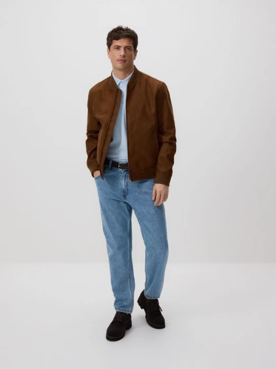 Obrázek produktu Reserved - Bunda bomber z imitace semiše - zlatavá hnědá