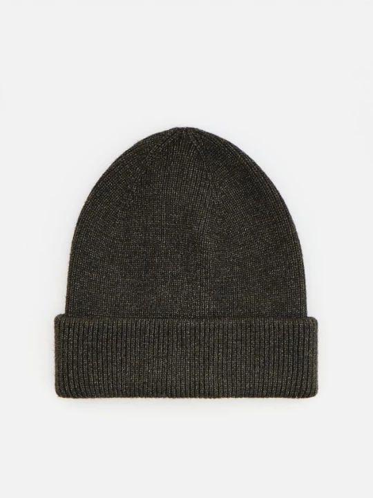Obrázek produktu Reserved - Čepice beanie z viskózové směsi - tmavě šedá