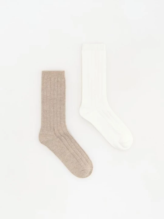 Obrázek produktu Reserved - Dlouhé ponožky 2 pack - hnědá