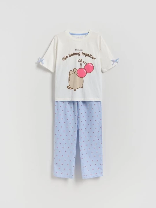 Obrázek produktu Reserved - Dvoudílné pyžamo Pusheen - krémová