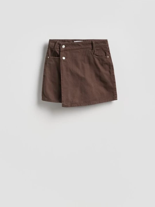 Obrázek produktu Reserved - Džínová sukně se všitými šortkami - dark grey jeans