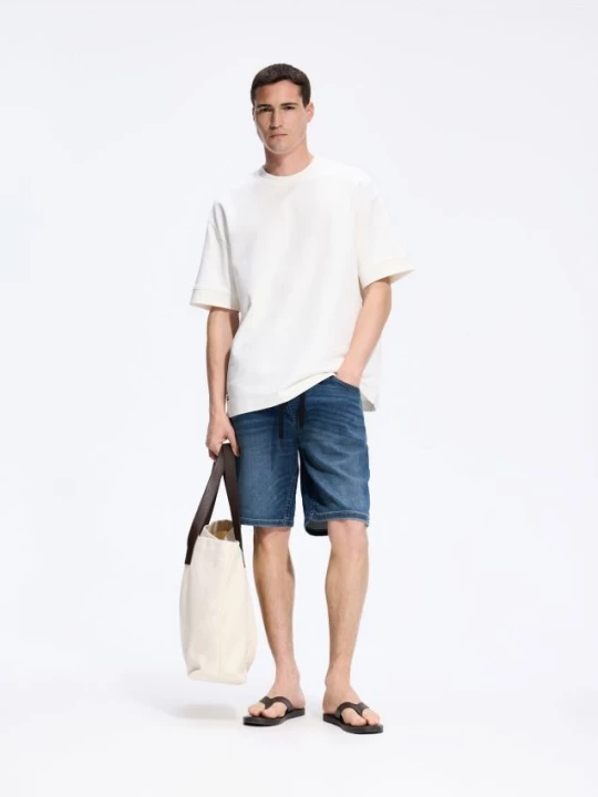 Obrázek produktu Reserved - Džínové kraťasy jogger - indigo jeans