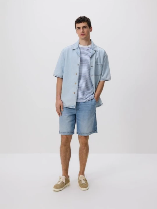 Obrázek produktu Reserved - Džínové kraťasy jogger - modrá