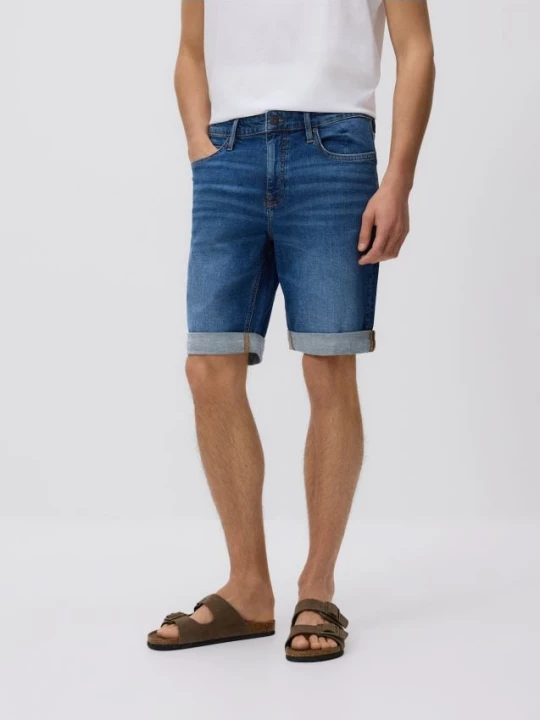 Obrázek produktu Reserved - Džínové šortky slim fit - tmavomodrá