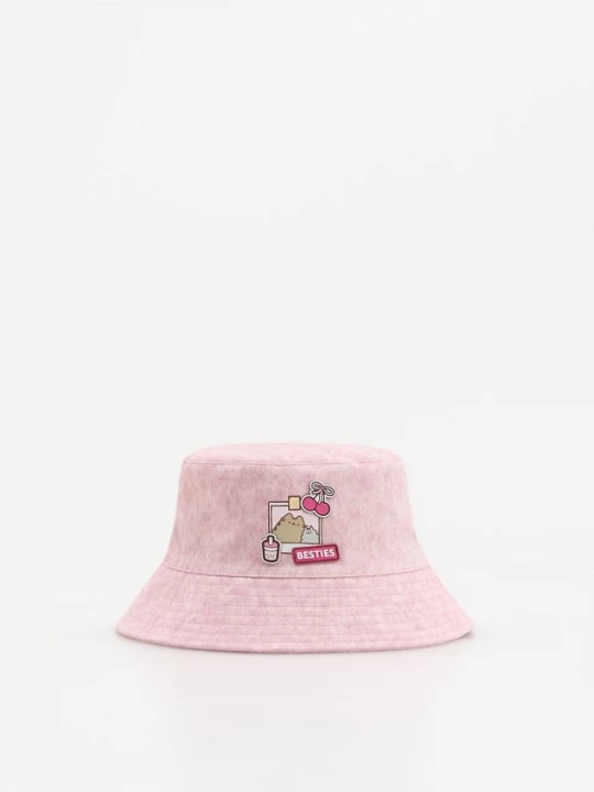 Obrázek produktu Reserved - Džínový klobouk Pusheen - růžová