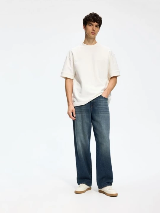 Obrázek produktu Reserved - Džíny baggy se sepraným efektem - indigo jeans
