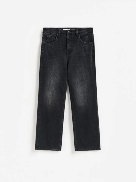 Obrázek produktu Reserved - Džíny bootcut s opraným efektem - černý