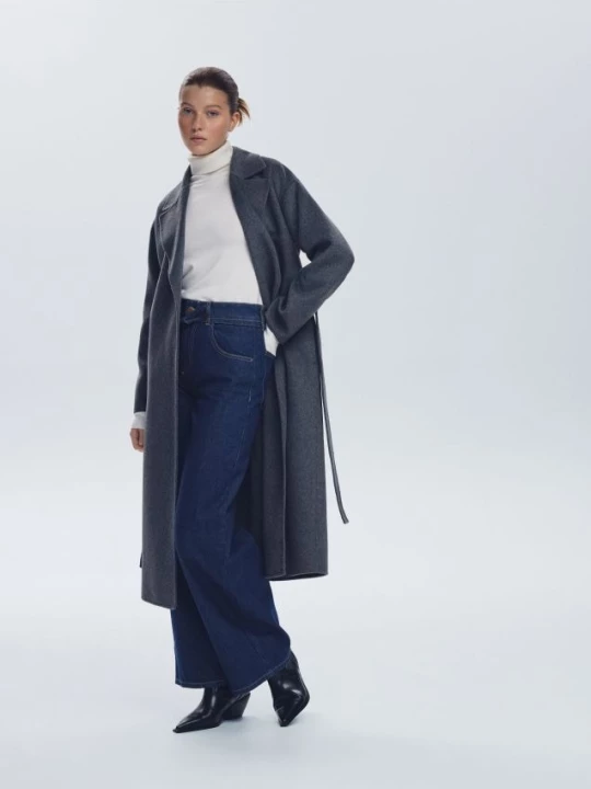 Obrázek produktu Reserved - Džíny širokého střihu s vázáním - indigo jeans