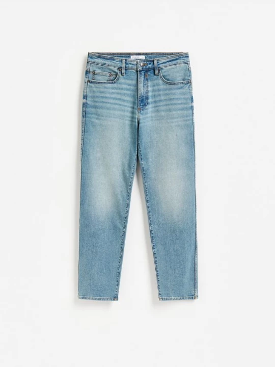 Obrázek produktu Reserved - Džíny straight se sepraným efektem - indigo jeans