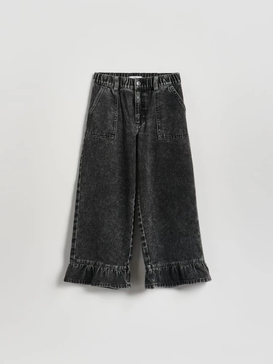 Obrázek produktu Reserved - Džíny super wide leg 7/8 - šedá