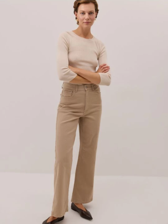 Obrázek produktu Reserved - Džíny wide leg - béžová