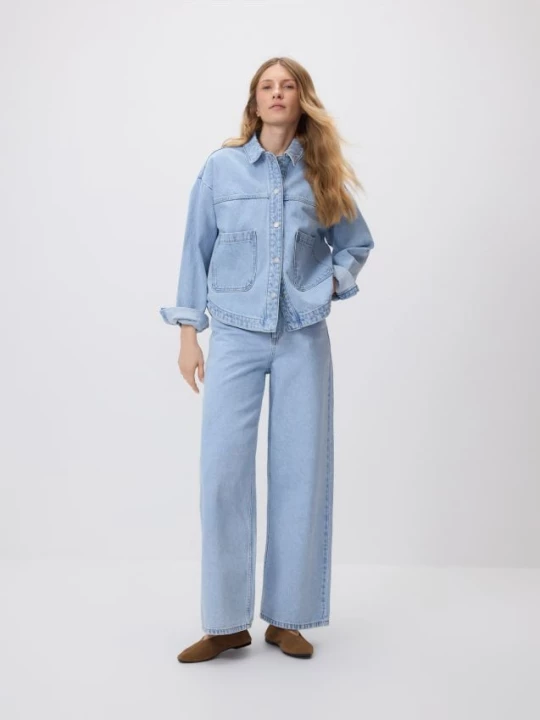 Obrázek produktu Reserved - Džíny wide leg comfort - modrá