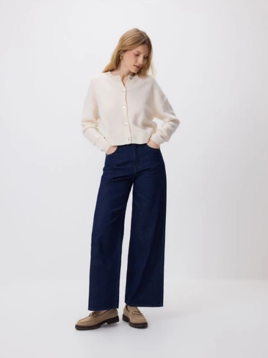 Obrázek produktu Reserved - Džíny wide leg comfort - ocelově modrá