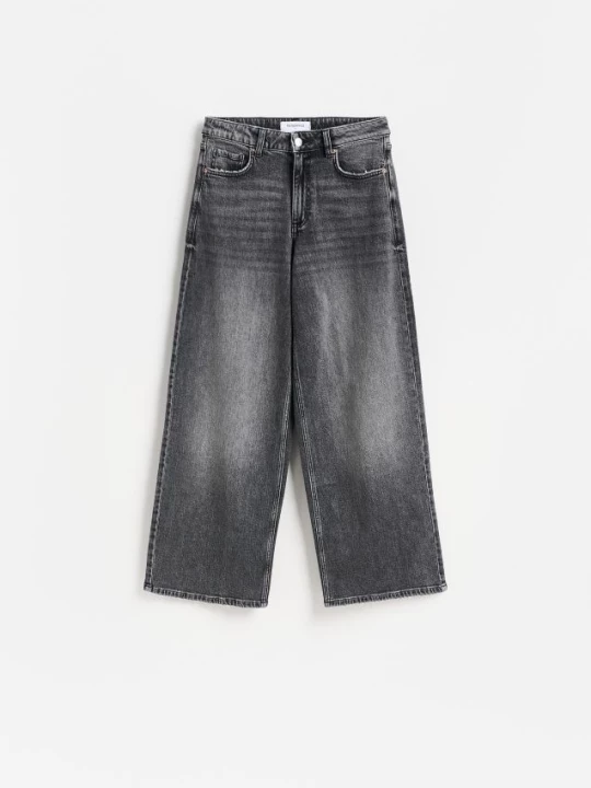 Obrázek produktu Reserved - Džíny wide leg comfort - šedá