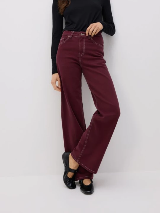 Obrázek produktu Reserved - Džíny wide leg - hnědá