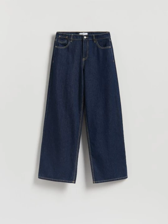Obrázek produktu Reserved - Džíny wide leg - ocelově modrá