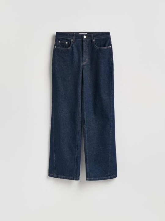 Obrázek produktu Reserved - Džíny wide leg s prošitím - indigo jeans