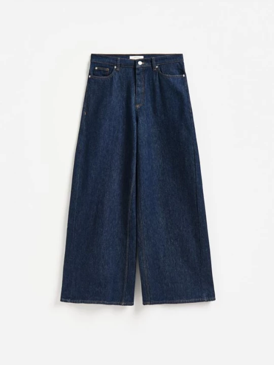 Obrázek produktu Reserved - Džíny wide leg - tmavomodrá