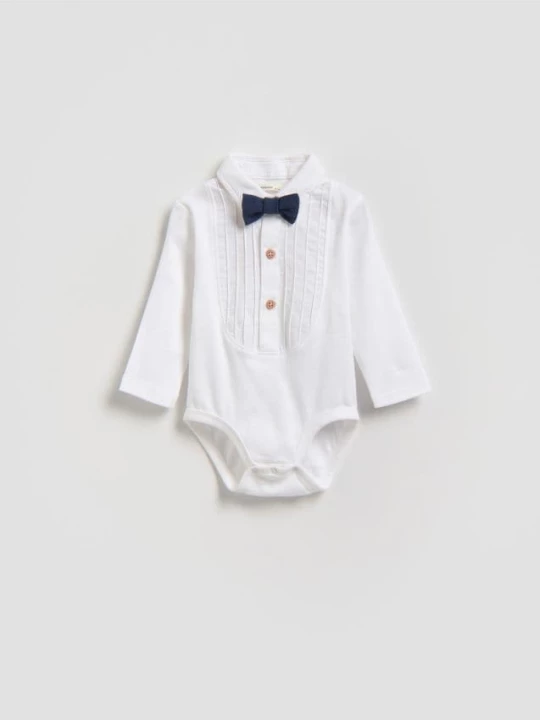 Obrázek produktu Reserved - Elegantní body s motýlkem - bílá