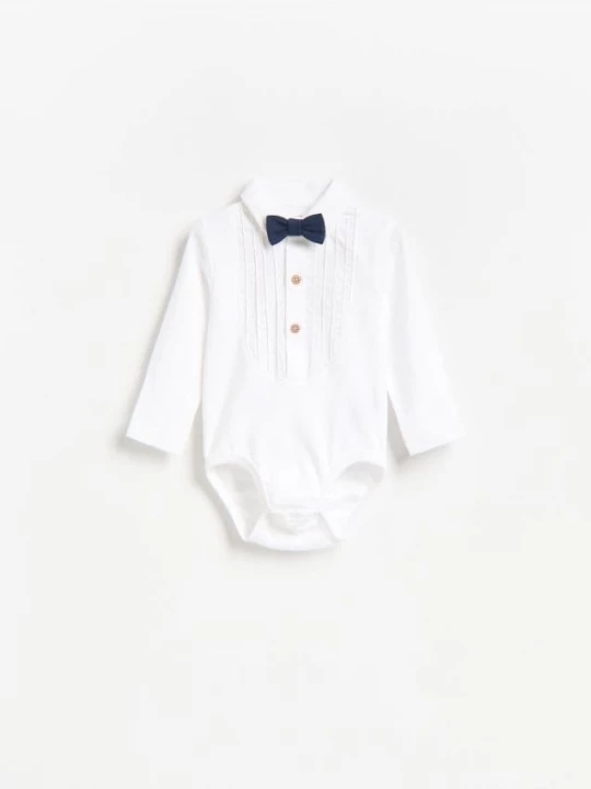 Obrázek produktu Reserved - Elegantní body s motýlkem - bílá