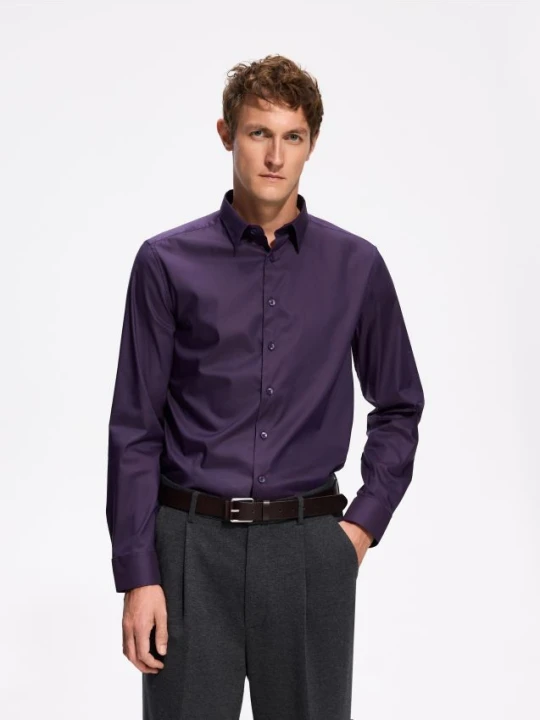 Obrázek produktu Reserved - Elegantní slim fit košile - tmavě fialová