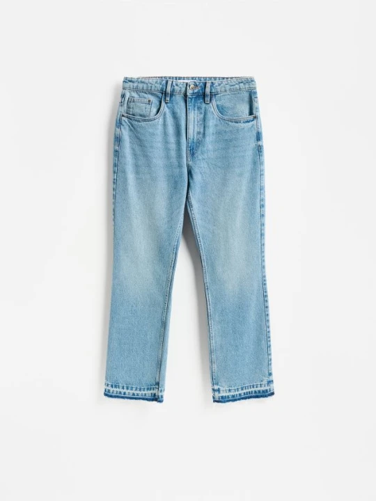 Obrázek produktu Reserved - Flare džíny s efektem seprání - indigo jeans