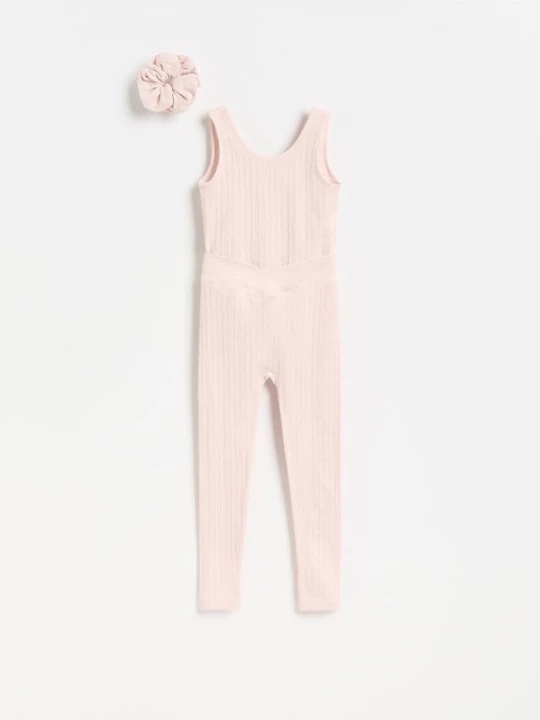 Obrázek produktu Reserved - GIRLS` BODY, TROUSERS & HAIR ELASTICS - pudrově růžová