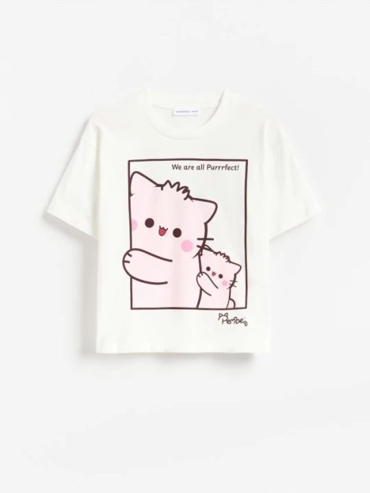 Obrázek produktu Reserved - GIRLS` T-SHIRT - krémová