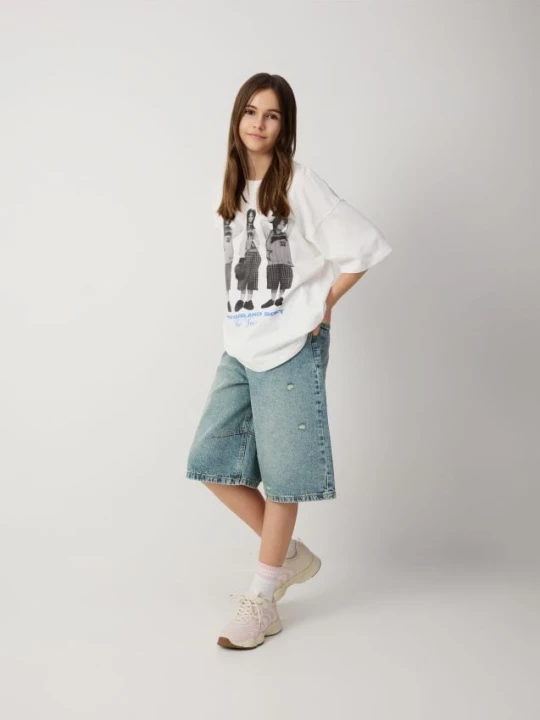 Obrázek produktu Reserved - GIRLS` T-SHIRT - krémová