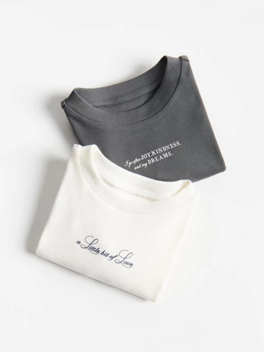 Obrázek produktu Reserved - GIRLS` T-SHIRT - krémová