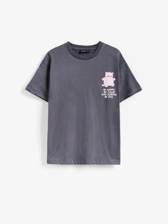 Obrázek produktu Reserved - GIRLS` T-SHIRT - tmavě šedá