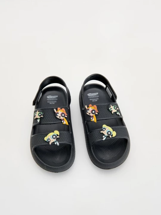 Obrázek produktu Reserved - Gumené sandály Powerpuff Girls - černý