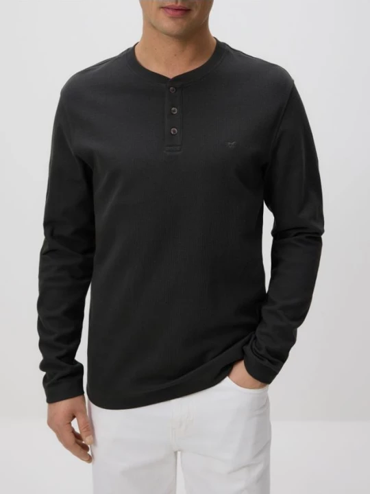 Obrázek produktu Reserved - Halenka slim fit s dlouhými rukávy - antracitová