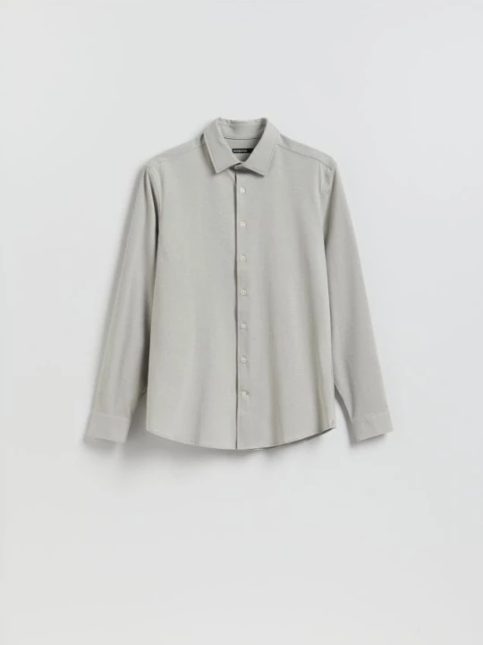 Obrázek produktu Reserved - Jednobarevná košile slim fit - béžová