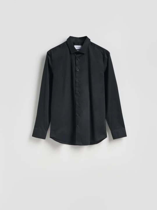 Obrázek produktu Reserved - Jednobarevná košile slim fit - černý