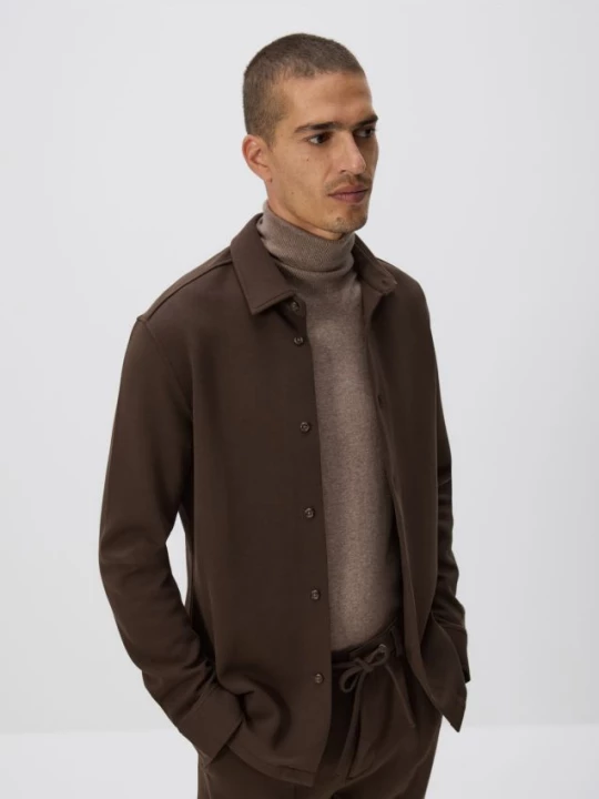 Obrázek produktu Reserved - Jednobarevná košile slim fit - hnědá