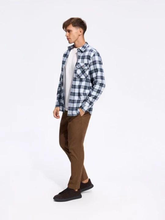 Obrázek produktu Reserved - Jednobarevné kalhoty chino slim - hnědá
